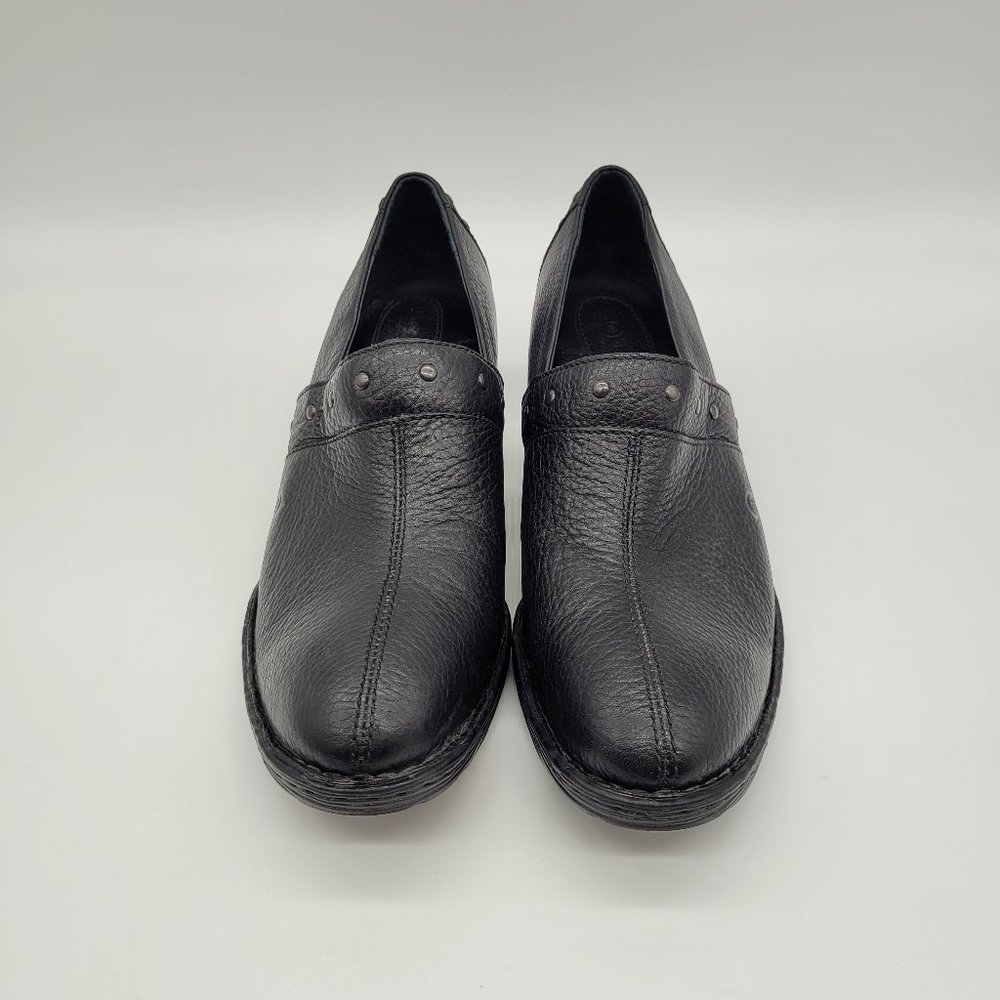 Born Split Toe Pebbled Grain Leather Western Stud… - image 2